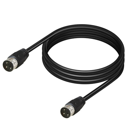 DIN Male to Male 3 Pin Signal Transmission for TV, DVD Player Adapter Cable, Length:1m(Black) - Microphone Audio Cable & Connector by buy2fix | Online Shopping UK | buy2fix