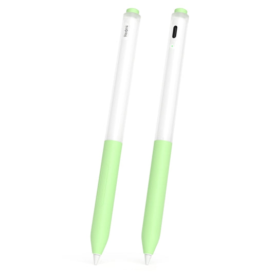 For Redmi Smart Pen 2pcs/Set Transparent Jelly Series Stylus Pen Silicone Protective Cover(Matcha Green) - Pencil Accessories by buy2fix | Online Shopping UK | buy2fix