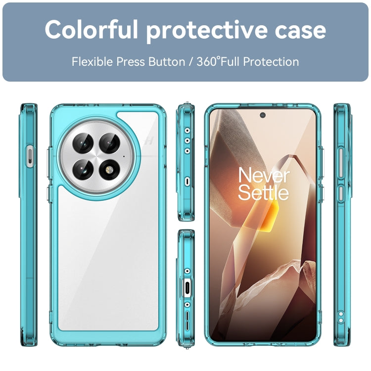 For OnePlus 13 Colorful Series Acrylic Hybrid TPU Phone Case(Transparent Blue) - OnePlus Cases by buy2fix | Online Shopping UK | buy2fix