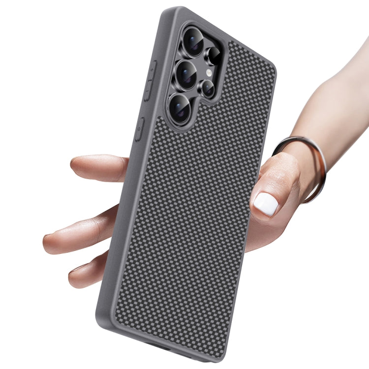 For Samsung Galaxy S25+ 5G Pita Series TPU + PC Texture Phone Case(Black) - Galaxy S25+ 5G Cases by buy2fix | Online Shopping UK | buy2fix