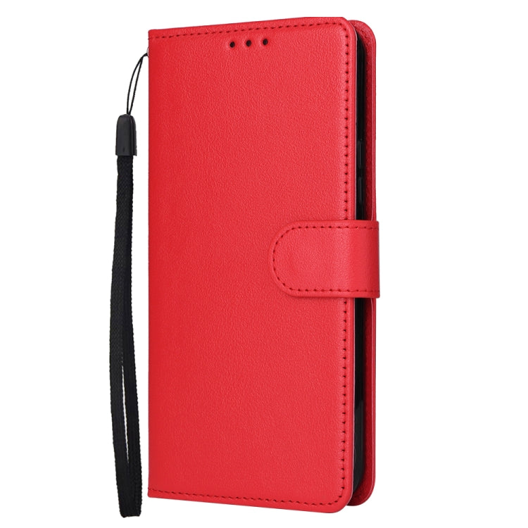 For Samsung Galaxy S25 5G 3-Card Slots Multifunctional Leather Phone Case(Red) - Galaxy S25 5G Cases by buy2fix | Online Shopping UK | buy2fix