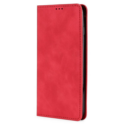 For Samsung Galaxy S25 Ultra 5G Skin Feel Magnetic Leather Phone Case(Red) - Galaxy S25 Ultra 5G Cases by buy2fix | Online Shopping UK | buy2fix