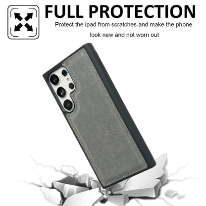 For Samsung Galaxy S25 5G Cowhide Texture Back Cover Phone Case(Grey) - Galaxy S25 5G Cases by buy2fix | Online Shopping UK | buy2fix