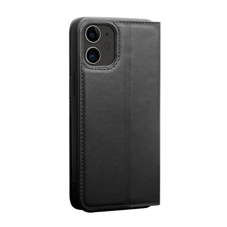 For iPhone 12 / 12 Pro QIALINO Business Horizontal Flip Leather Case with Holder & Card Slots & Wallet(Black) - iPhone 12 / 12 Pro Cases by QIALINO | Online Shopping UK | buy2fix