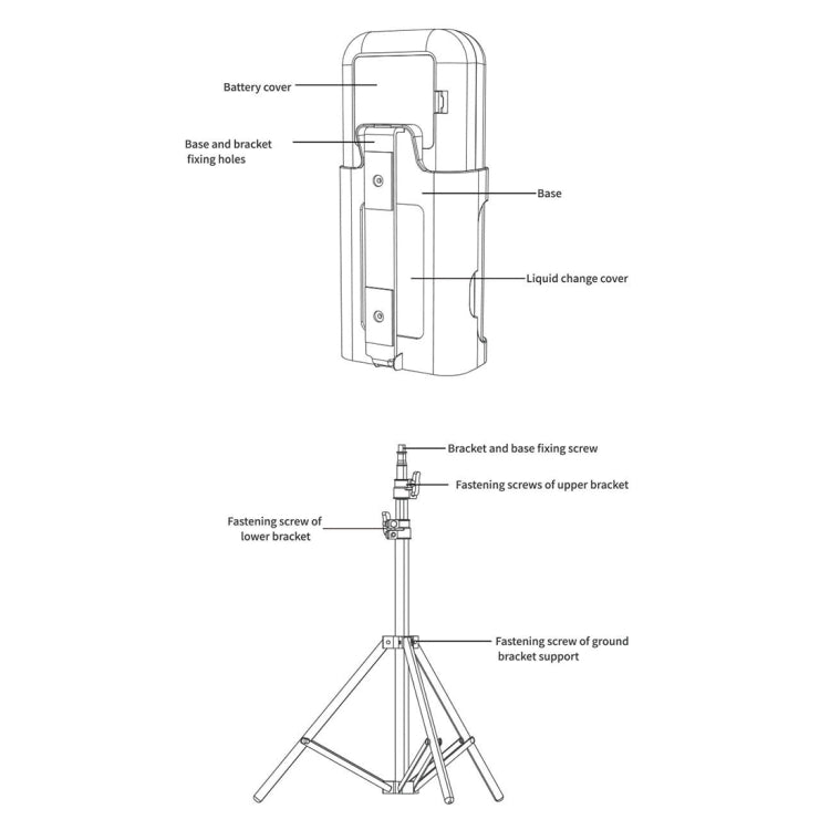 YAD-001 Infrared Thermometer + Automatic Infrared Sensor Sterilization Dispenser with Tripod Mount Holder - Infra-red Thermoscope by buy2fix | Online Shopping UK | buy2fix