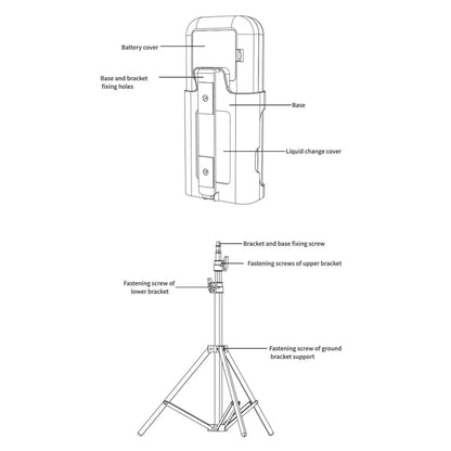 YAD-001 Infrared Thermometer + Automatic Infrared Sensor Sterilization Dispenser with Tripod Mount Holder - Infra-red Thermoscope by buy2fix | Online Shopping UK | buy2fix