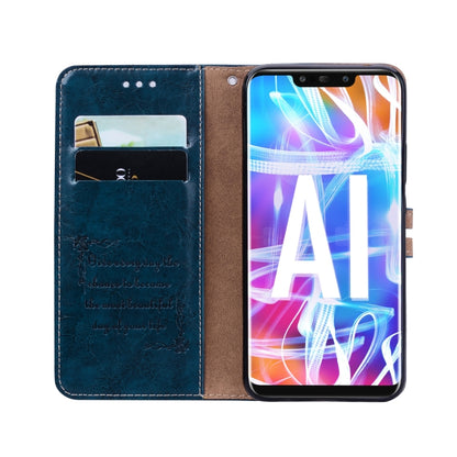 Business Style Oil Wax Texture Horizontal Flip Leather Case for Huawei Mate 20 Lite, with Holder & Card Slots & Wallet (Blue) - Huawei Cases by buy2fix | Online Shopping UK | buy2fix