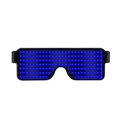 Night Club Bar Disco LED Light Emitting Glasses Festival Party USB Charging Shutter Dynamic Flash Glasses (Blue) - Glow Party Supplies by buy2fix | Online Shopping UK | buy2fix