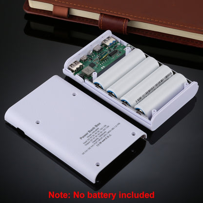 HAWEEL DIY 4x 18650 Battery (Not Included) 12000mAh Dual-way QC Charger Power Bank Shell Box with 2x USB Output & Display,  Support QC 2.0 / QC 3.0 / FCP / SFCP /  AFC / MTK / BC 1.2 / PD(White) - Power Bank Box by buy2fix | Online Shopping UK | buy2fix