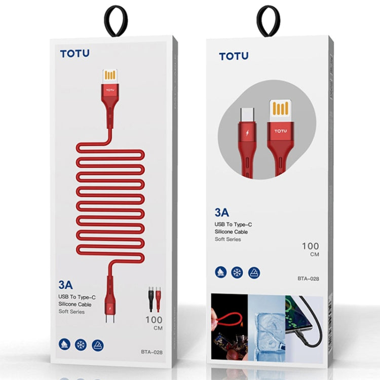 TOTUDESIGN BLA-060 Soft Series 3A 8 Pin Silicone Charging Cable, Length: 1m (Red) - Normal Style Cable by TOTUDESIGN | Online Shopping UK | buy2fix