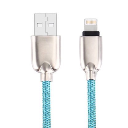 1m Woven 108 Copper Cores 8 Pin to USB Data Sync Charging Cable for iPhone, iPad(Blue) - Normal Style Cable by buy2fix | Online Shopping UK | buy2fix