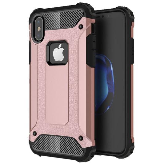 For iPhone X / XS Magic Armor TPU + PC Combination Case(Rose Gold) - More iPhone Cases by buy2fix | Online Shopping UK | buy2fix