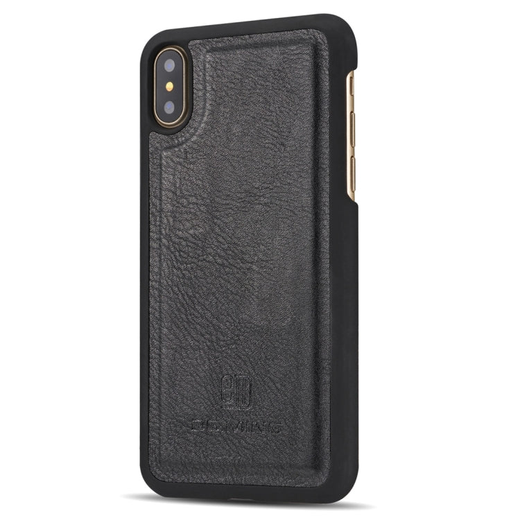 For iPhone X / XS DG.MING  Crazy Horse Texture Horizontal Flip Detachable Magnetic Protective Case with Holder & Card Slots & Wallet(Black) - More iPhone Cases by DG.MING | Online Shopping UK | buy2fix