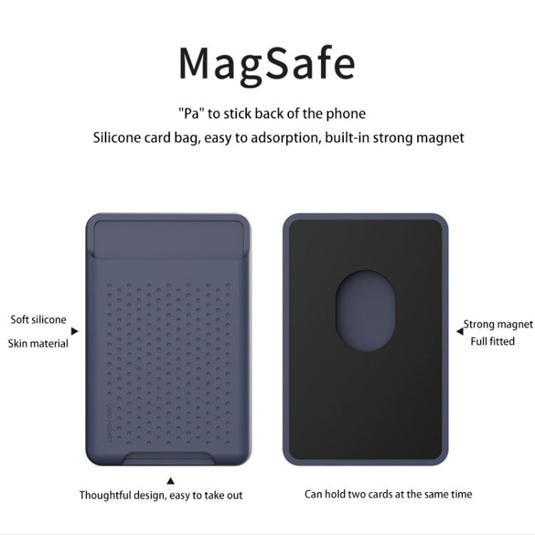 For iPhone 13 Series / iPhone 12 Series Silicone Wallet Pouch Card Case Anti-degaussing Card Holder Magsafing Magnetic Sticker(Black) - Others Accessories by buy2fix | Online Shopping UK | buy2fix