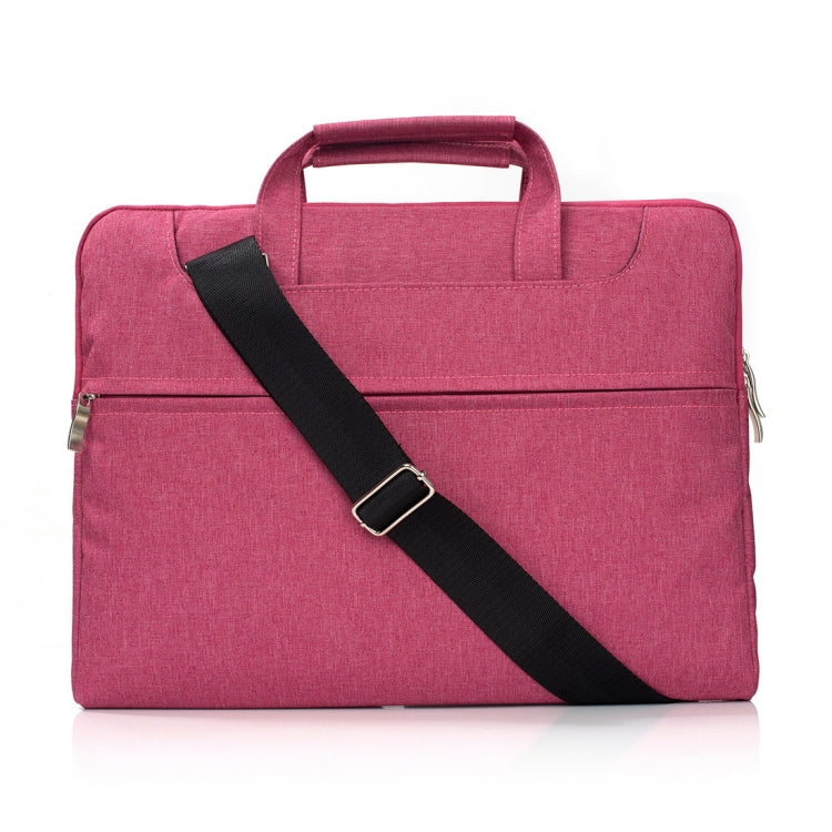 Portable One Shoulder Handheld Zipper Laptop Bag, For 15.4 inch and Below Macbook, Samsung, Lenovo, Sony, DELL Alienware, CHUWI, ASUS, HP (Magenta) - 15 inch by buy2fix | Online Shopping UK | buy2fix
