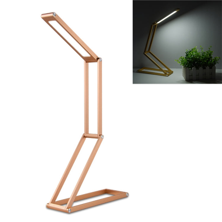 LED Desk Lamp 3W Folding Adjust USB Charging Eye Protection Table Lamp(Gold) - Desk Lamps by Fonkin | Online Shopping UK | buy2fix