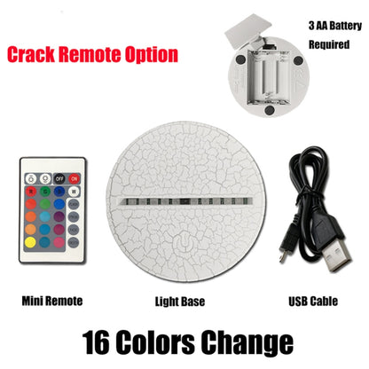 Umbrella Shape 3D Colorful LED Vision Light Table Lamp, Crack Remote Control Version - Novelty Lighting by buy2fix | Online Shopping UK | buy2fix