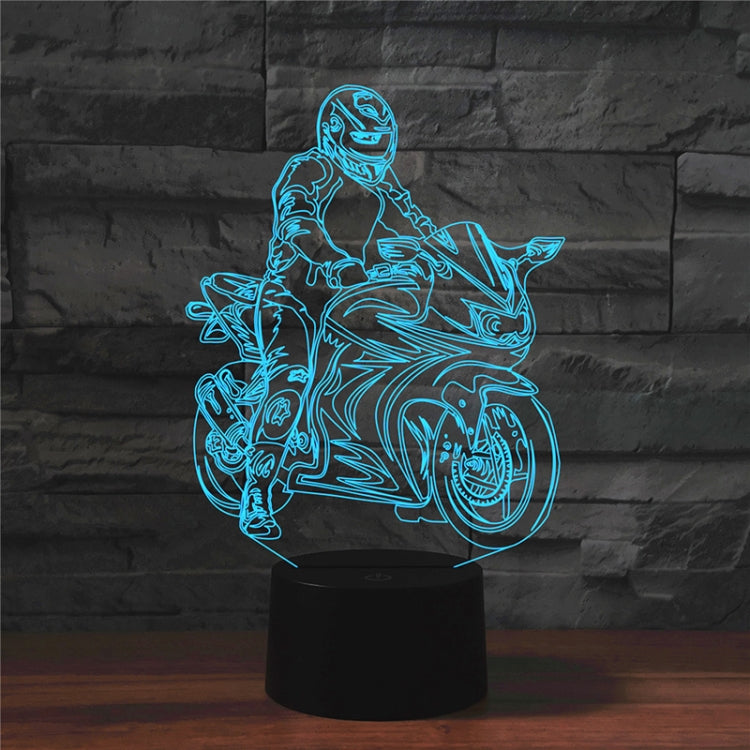 Motorcycle Shape 3D Colorful LED Vision Light Table Lamp, Charging Touch Version - Novelty Lighting by buy2fix | Online Shopping UK | buy2fix