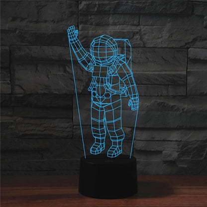 Astronaut Shape 3D Colorful LED Vision Light Table Lamp, USB & Battery Version - Novelty Lighting by buy2fix | Online Shopping UK | buy2fix
