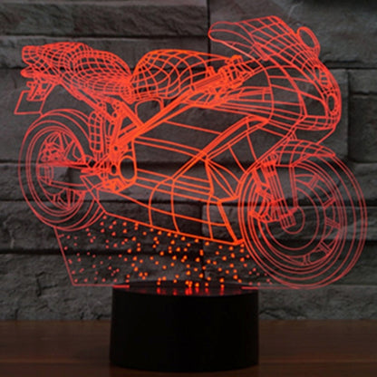 Motorcycle Shape 3D Touch Switch Control LED Light , 7 Colour Discoloration Creative Visual Stereo Lamp Desk Lamp Night Light - Novelty Lighting by buy2fix | Online Shopping UK | buy2fix