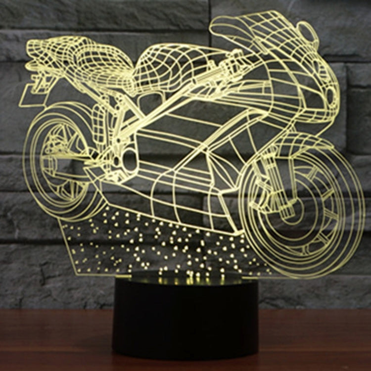 Motorcycle Shape 3D Touch Switch Control LED Light , 7 Colour Discoloration Creative Visual Stereo Lamp Desk Lamp Night Light - Novelty Lighting by buy2fix | Online Shopping UK | buy2fix