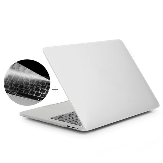 ENKAY Hat-Prince 2 in 1 Frosted Hard Shell Plastic Protective Case + US Version Ultra-thin TPU Keyboard Protector Cover for 2016 New MacBook Pro 13.3 inch without Touchbar (A1708)(White) - MacBook Pro Cases by ENKAY | Online Shopping UK | buy2fix