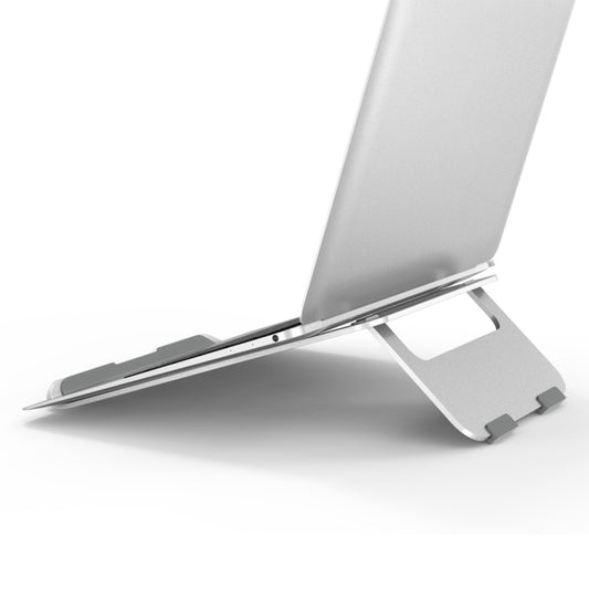 Universal Folding Aluminum Alloy Desktop Height Extender Holder Stand for Macbook, Samsung, Sony, Lenovo and other 17 inch and Below Laptops(Silver) - MacBook Holder by buy2fix | Online Shopping UK | buy2fix