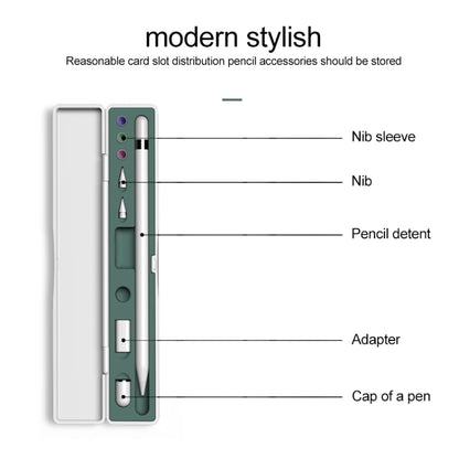 Multifunctional Shockproof Storage Box for Apple Pencil 1 / 2 (Green) - Pencil Accessories by buy2fix | Online Shopping UK | buy2fix