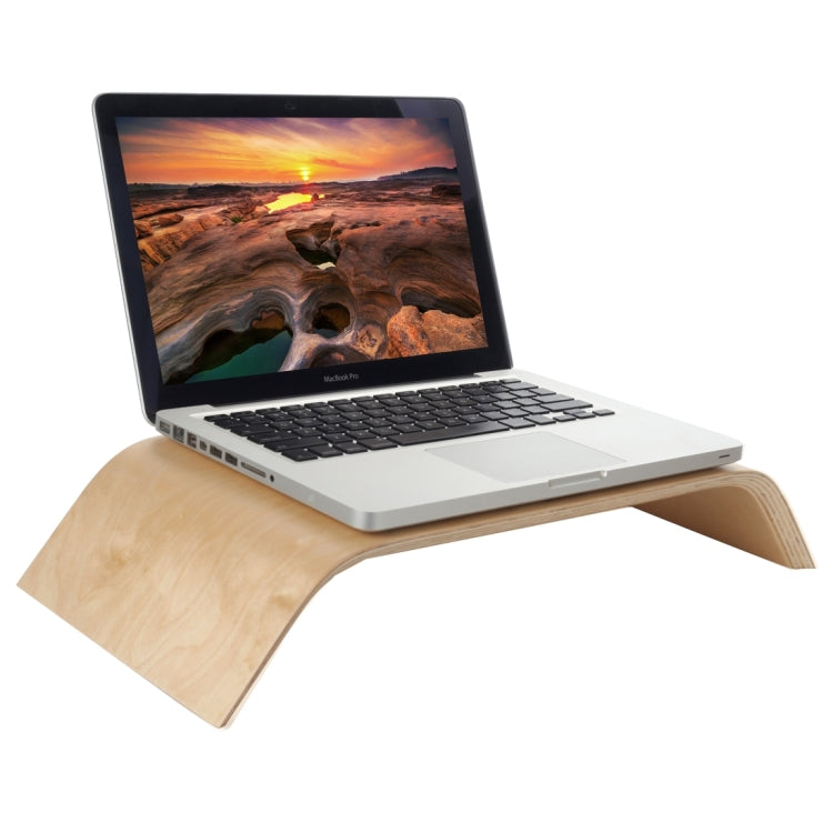 SamDi Artistic Wood Grain Desktop Holder Stand Cradle for Apple Macbook, ASUS, Lenovo - MacBook Holder by buy2fix | Online Shopping UK | buy2fix