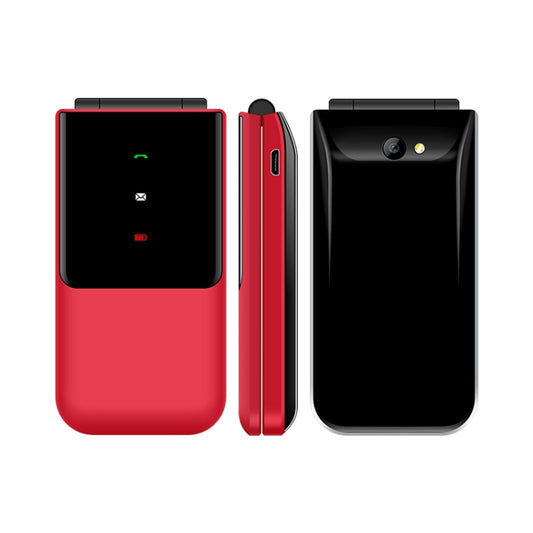 UNIWA F2720 Flip Phone, 1.77 inch, SC6531E, Support Bluetooth, FM, GSM, Dual SIM(Red) - UNIWA by UNIWA | Online Shopping UK | buy2fix