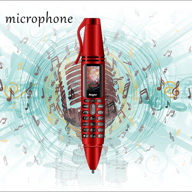 AK007 Mobile Phone, Multifunctional Remote Noise Reduction Back-clip Recording Pen with 0.96 inch Color Screen, Dual SIM Dual Standby, Support Bluetooth, GSM, LED Light, Handwriting (Red) - Others by buy2fix | Online Shopping UK | buy2fix
