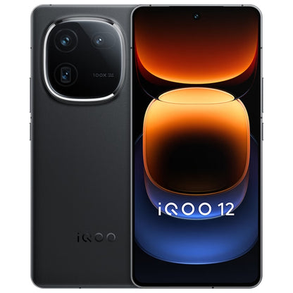 vivo iQOO 12, Triple Back Cameras, 12GB+256GB, Face ID / Fingerprint Identification, 6.78 inch Android 14 OriginOS 4 Snapdragon 8 Gen 3 Octa Core, OTG, NFC, Network: 5G, Support Google Play (Black) - vivo by vivo | Online Shopping UK | buy2fix