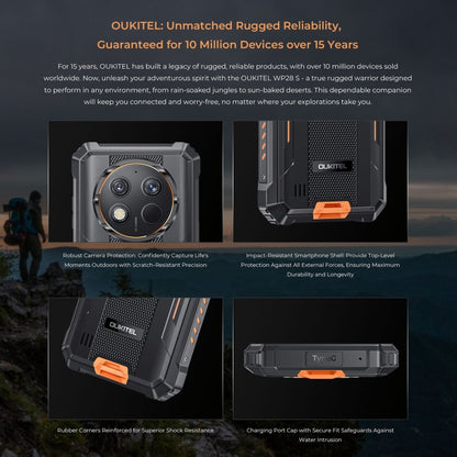 Oukitel WP28 S IP68/IP69K Rugged Phone, 4GB+128GB, Fingerprint, 6.52 inch Unisoc T606 Octa-core, NFC, OTG, Network: 4G (Orange) - OUKITEL by OUKITEL | Online Shopping UK | buy2fix