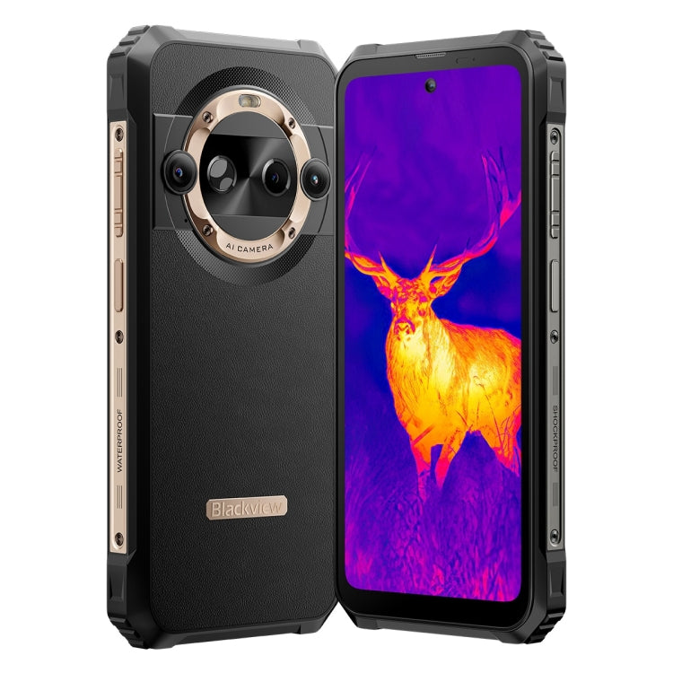 Blackview BL9000 Pro 5G, Thermal Imaging Camera, 12GB+512GB, IP68/IP69K/MIL-STD-810H, 6.78 inch Android 14 MediaTek Dimensity 8020 Octa Core, Network: 5G, NFC, OTG (Gold) - Blackview by Blackview | Online Shopping UK | buy2fix