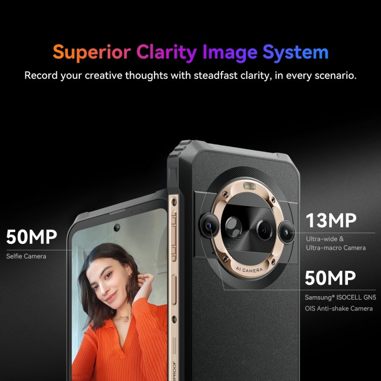 Blackview BL9000 Pro 5G, Thermal Imaging Camera, 12GB+512GB, IP68/IP69K/MIL-STD-810H, 6.78 inch Android 14 MediaTek Dimensity 8020 Octa Core, Network: 5G, NFC, OTG (Gold) - Blackview by Blackview | Online Shopping UK | buy2fix