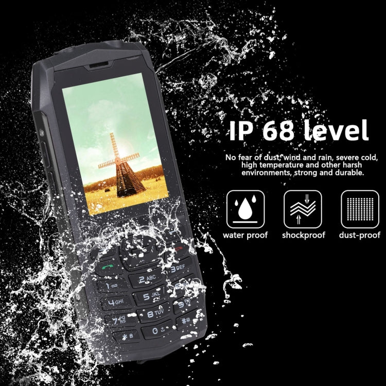 Rugtel R3C Rugged Phone, IP68 Waterproof Dustproof Shockproof, 2.8 inch, MTK6261D, 2000mAh Battery, SOS, FM, Dual SIM(Black) - Others by Rugtel | Online Shopping UK | buy2fix