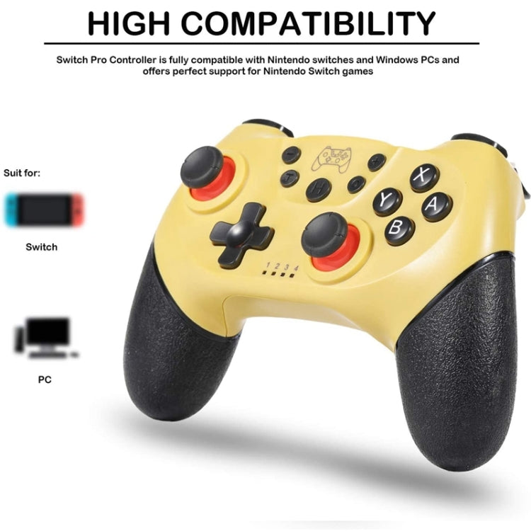 6-axis Bluetooth Joypad Gamepad Game Controller for Switch Pro(Yellow) - Gamepads by buy2fix | Online Shopping UK | buy2fix