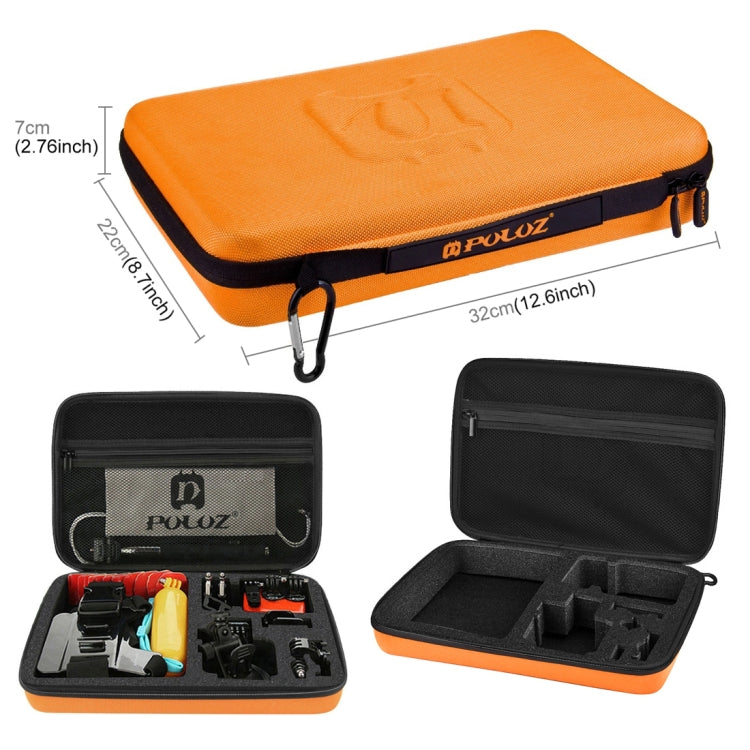 PULUZ 53 in 1 Accessories Total Ultimate Combo Kits with Orange EVA Case (Chest Strap + Suction Cup Mount + 3-Way Pivot Arms + J-Hook Buckle + Wrist Strap + Helmet Strap + Extendable Monopod + Surface ...  for GoPro, Insta360, DJI and Other Action Cameras -  by PULUZ | Online Shopping UK | buy2fix