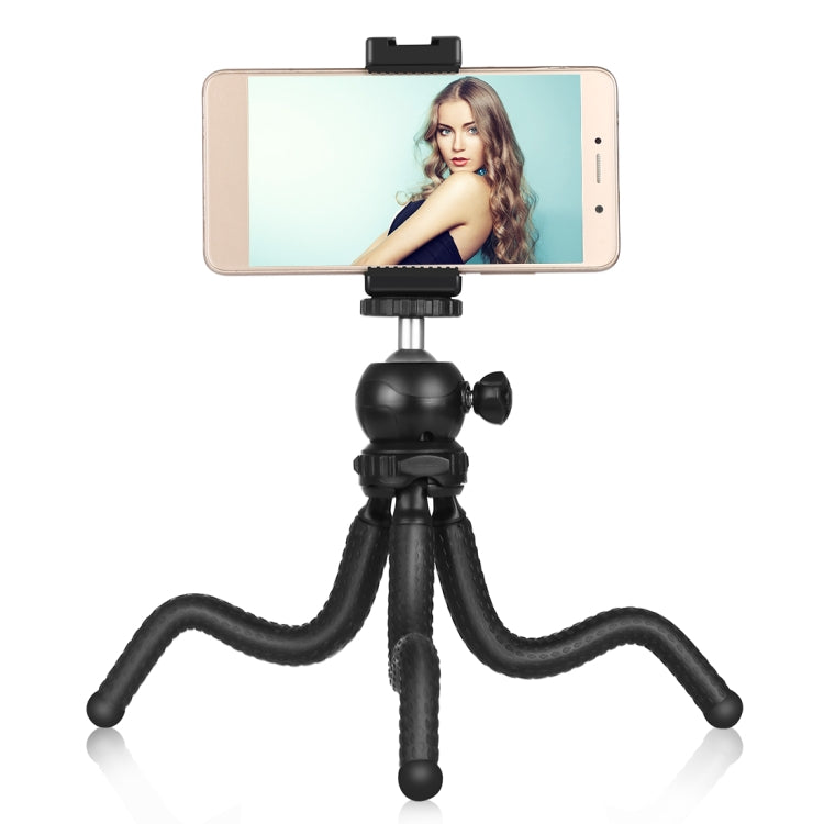 PULUZ Mini Octopus Flexible Tripod Holder with Ball Head & Phone Clamp + Tripod Mount Adapter & Long Screw for SLR Cameras, GoPro, Cellphone, Size: 25cmx4.5cm - Portable Mini Tripod by PULUZ | Online Shopping UK | buy2fix