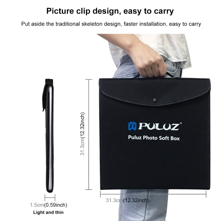 PULUZ 30cm Folding Portable Ring Light Photo Lighting Studio Shooting Tent Box Kit with 6 Colors Backdrops (Black, White, Yellow, Red, Green, Blue), Unfold Size: 31cm x 31cm x 32cm -  by PULUZ | Online Shopping UK | buy2fix