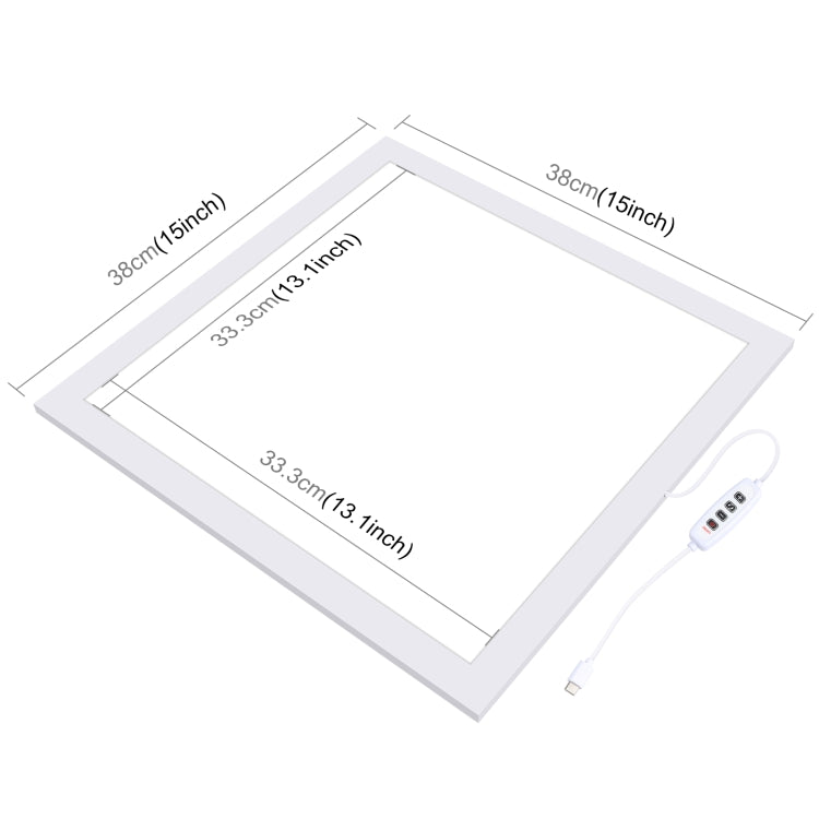 PULUZ 1000LM LED Acrylic No Polar Dimming Shadowless Light Pad with Switch for 40cm Photo Studio Box(UK Plug) -  by PULUZ | Online Shopping UK | buy2fix