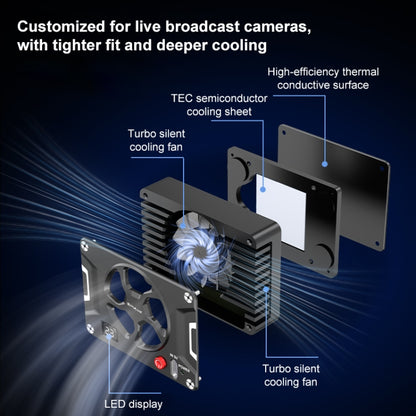PULUZ Camera Cooling Fan Semiconductor Radiator with LCD Display for Sony / Canon / FUJIFILM / Nikon Cameras (Black) -  by PULUZ | Online Shopping UK | buy2fix