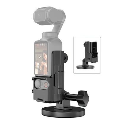 For DJI OSMO Pocket 3 PULUZ Protective Frame Magnetic Desktop Mount Angle Adjustable Base (Black) - Mount & Holder by PULUZ | Online Shopping UK | buy2fix