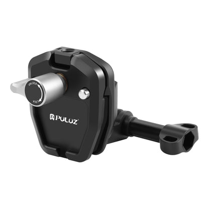 PULUZ Motorcycle Windshield Action Camera Mount Clip for GoPro Hero12 Black / DJI Osmo Action 4 / Insta360 X4 / Ace Pro and Other Action Cameras (Black) - Holder by PULUZ | Online Shopping UK | buy2fix