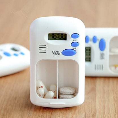 Smart portable Multi-Alarm Timer Pills Reminder Medicine Box(White) - Pill Boxes by buy2fix | Online Shopping UK | buy2fix