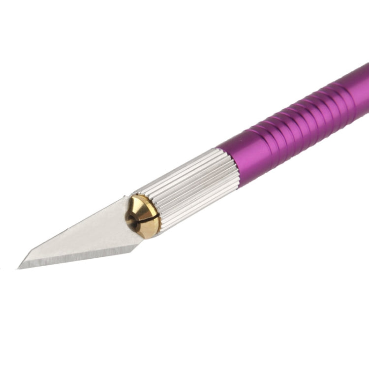 WLXY-9310, WLXY Tool Precision Knife with Replaceable Blade for Mat Carving / Scoring / Trimming, OAL: 145mm, Size: 121mm x 6mm Diameter(Purple) - Burin &Cutting Knife by WLXY | Online Shopping UK | buy2fix