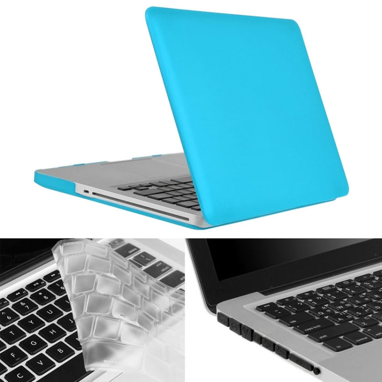 ENKAY for Macbook Pro 15.4 inch (US Version) / A1286 Hat-Prince 3 in 1 Frosted Hard Shell Plastic Protective Case with Keyboard Guard & Port Dust Plug(Blue) - MacBook Pro Cases by ENKAY | Online Shopping UK | buy2fix