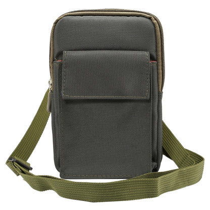 6.4 inch and Below Universal Polyester Men Vertical Style Case Shoulder Carrying Bag with Belt Hole & Climbing Buckle, For iPhone, Samsung, Sony, Huawei, Meizu, Lenovo, ASUS, Oneplus, Xiaomi, Cubot, Ulefone, Letv, DOOGEE, Vkworld, and other (Army Green) - More iPhone Cases by buy2fix | Online Shopping UK | buy2fix