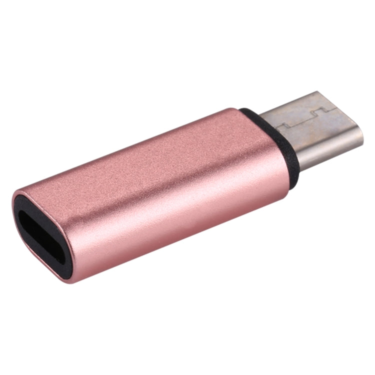 8 Pin Female to USB-C / Type-C Male Metal Shell Adapter, For Galaxy S8 & S8 + / LG G6 / Huawei P10 & P10 Plus / Oneplus 5 / Xiaomi Mi6 & Max 2 and other Smartphones(Rose Gold) - Converter & Adapter by buy2fix | Online Shopping UK | buy2fix