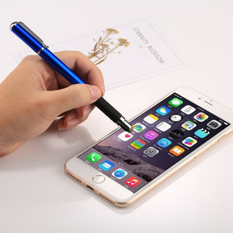 Universal 2 in 1 Multifunction Round Thin Tip Capacitive Touch Screen Stylus Pen, For iPhone, iPad, Samsung, and Other Capacitive Touch Screen Smartphones or Tablet PC(Dark Blue) - Stylus Pen by buy2fix | Online Shopping UK | buy2fix